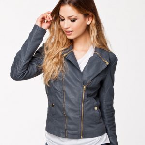 Navy Moto Jacket